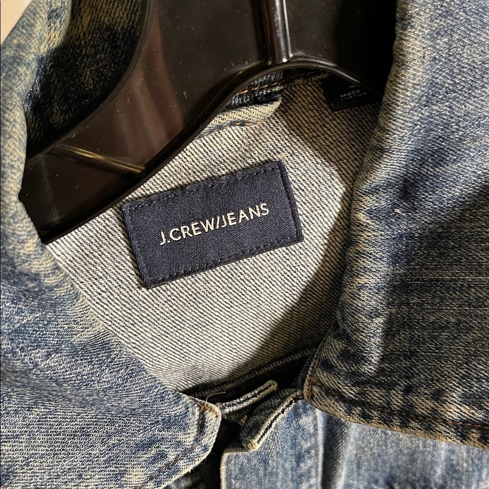 J Crew Distressed Denim Jacket Men’s Size Small - Picture 7 of 9